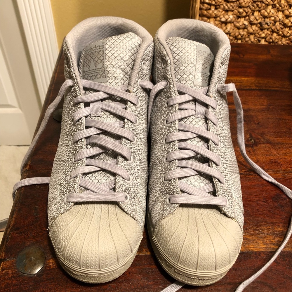 Adidas Pro Model Solid Gray Hightop Basketball Sh… - image 2